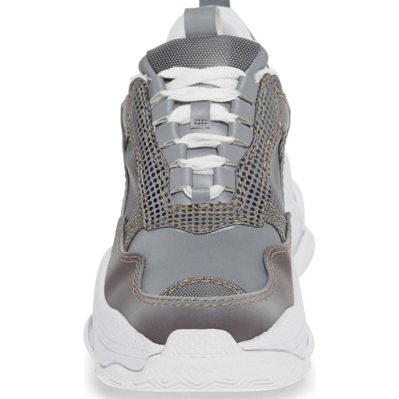 Jeffrey Campbell Grey Reflective Fabric Lace Up Womens Fashion Lo-Fi Sneaker 8.5 - Picture 6 of 16